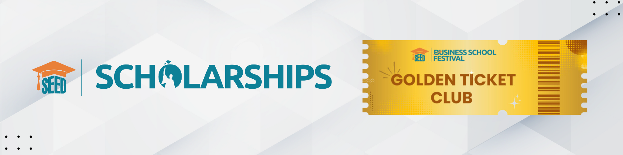 Scholarship Banner - golden ticket